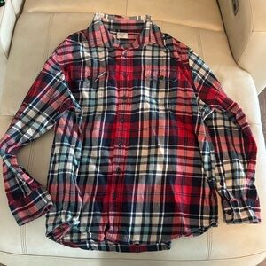 Old Navy Red and Blue Plaid Casual Shirt